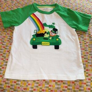 Gymboree Toddler Boys Size 3T St. Patrick’s Day Leprechaun Rainbow Shirt